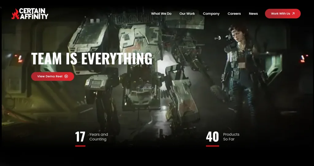 Certain Affinity best Unreal Engine game development companies list