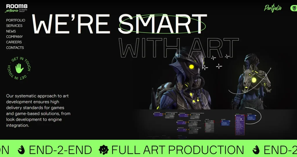Room 8 Studio game art outsourcing company